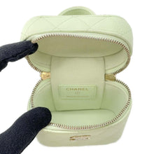 Load image into Gallery viewer, CHANEL Matelasse Small Vanity Shoulder Bag Light Green AP2503 Caviar Leather
