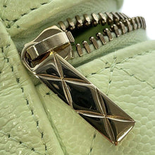 Load image into Gallery viewer, CHANEL Matelasse Small Vanity Shoulder Bag Light Green AP2503 Caviar Leather
