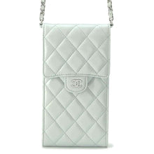 Load image into Gallery viewer, CHANEL Matelasse ChainClutch Light Blue AP2164 Lambskin
