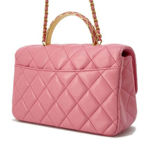 Load image into Gallery viewer, CHANEL Matelasse Lambskin 2WAY Shoulder Bag Top Handle Pink AS4233 Lambskin
