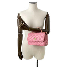 Load image into Gallery viewer, CHANEL Matelasse Lambskin 2WAY Shoulder Bag Top Handle Pink AS4233 Lambskin
