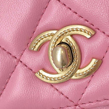 Load image into Gallery viewer, CHANEL Matelasse Lambskin 2WAY Shoulder Bag Top Handle Pink AS4233 Lambskin
