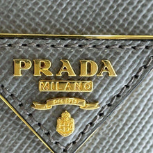 将图像加载到图库查看器中，PRADA Doble 2WAYBag Gray/Black 1BG887 Leather
