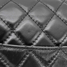 Load image into Gallery viewer, CHANEL 2.55 Matelasse W-Flap W-Chain Shoulder Bag Black A37587 Aged Calf Leather Size Large
