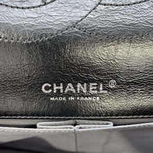 Load image into Gallery viewer, CHANEL 2.55 Matelasse W-Flap W-Chain Shoulder Bag Black A37587 Aged Calf Leather Size Large
