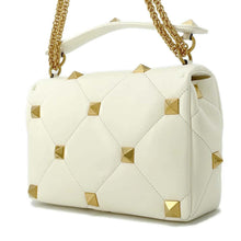 将图像加载到图库查看器中，Valentino Garavani Roman Studded 2way Chain Shoulder Bag Ivory WW2B0I60BSF Leather
