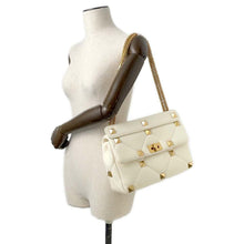 将图像加载到图库查看器中，Valentino Garavani Roman Studded 2way Chain Shoulder Bag Ivory WW2B0I60BSF Leather
