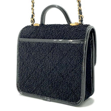 Load image into Gallery viewer, CHANEL Handle ChainShoulder Bag Black AS3652 Jersy Patent Leather
