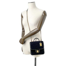 Load image into Gallery viewer, CHANEL Handle ChainShoulder Bag Black AS3652 Jersy Patent Leather
