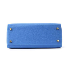 Load image into Gallery viewer, HERMES Kelly Retourne Blue Hydra Togo Leather Size 25
