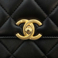 Load image into Gallery viewer, CHANEL 2WAY Matelasse CC logo Chain handle with ChainShoulder Black AS3241 Lambskin Rhinestone Size Small
