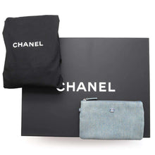 Load image into Gallery viewer, CHANEL Deauville Chain Tote Light Blue A66941 Denim Size Large
