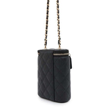 Load image into Gallery viewer, CHANEL Mini Vanity Matelasse Chain Shoulder Bag Black AP1466 Caviar Leather
