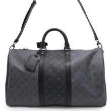 将图像加载到图库查看器中，LOUIS VUITTON Keepall Bandouliere NoirM45392 Monogram Eclipse Reverse Size 50
