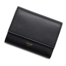 Load image into Gallery viewer, CELINE trifold wallet Black 10B573BEL Leather
