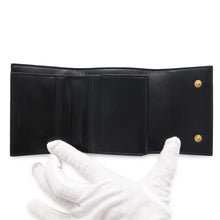 Load image into Gallery viewer, CELINE trifold wallet Black 10B573BEL Leather
