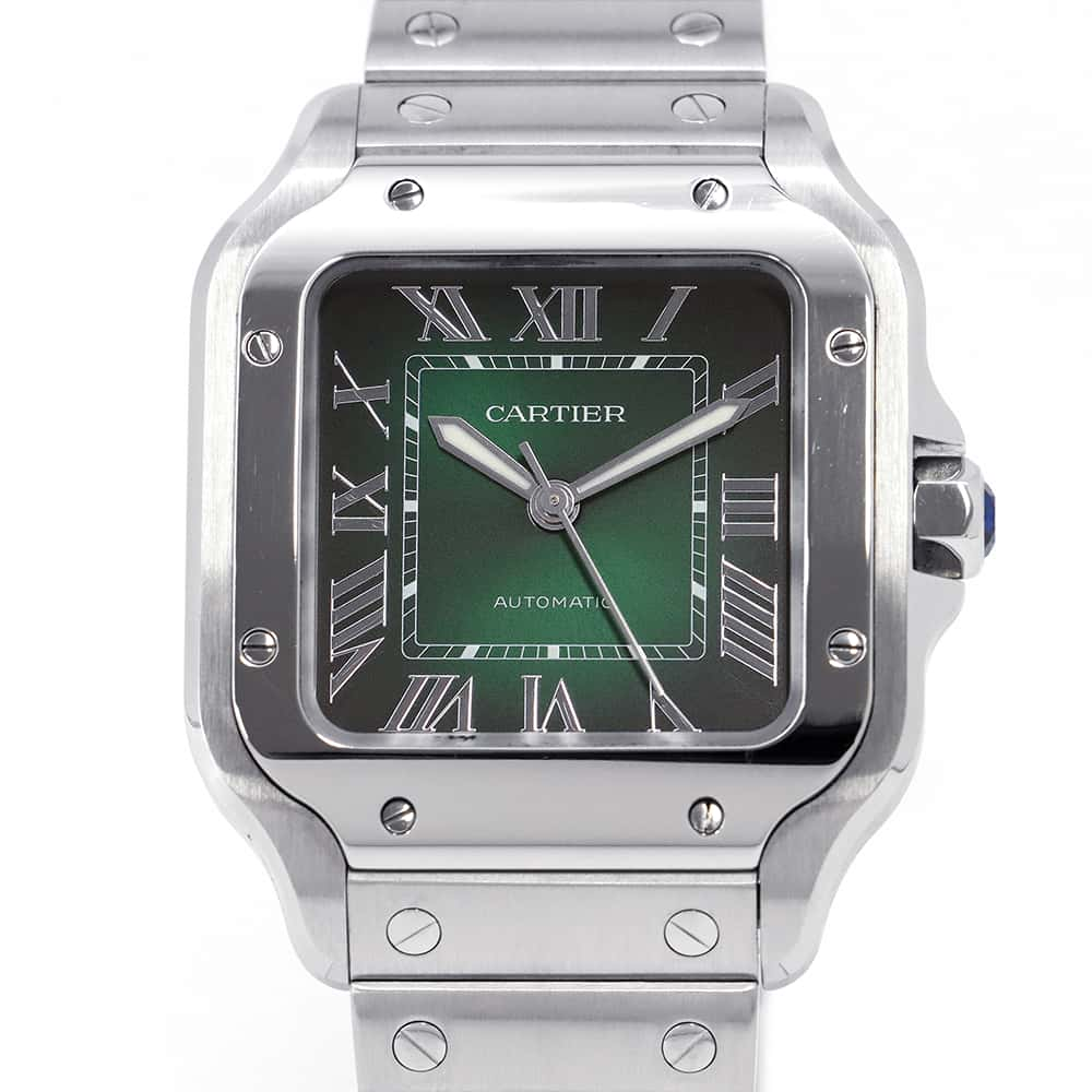 CARTIER Santos de Cartier W35.1mm Stainless Steel Smokey Green DialWSSA0061