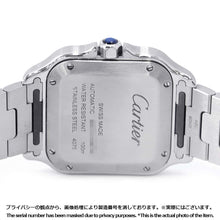 将图像加载到图库查看器中，CARTIER Santos de Cartier W35.1mm Stainless Steel Smokey Green DialWSSA0061
