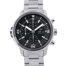 将图像加载到图库查看器中，IWC Aquatimer Chronograph W44mm Stainless Steel Black Dial IW376804
