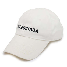 将图像加载到图库查看器中，BALENCIAGA Logo cap Size L White 529192 Cotton100%
