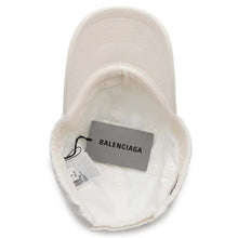 Load image into Gallery viewer, BALENCIAGA Logo cap Size L White529192 Cotton100%
