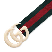 Load image into Gallery viewer, GUCCI GG Marmont Belt Size 70 Green/Red 550107 Canvas Plastic
