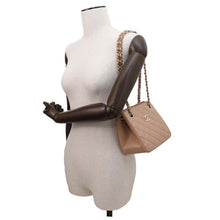 Load image into Gallery viewer, CHANEL Matelasse Chain Bucket Shoulder Bag Beige AS3176 Lambskin
