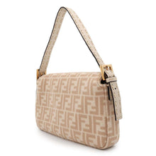 Load image into Gallery viewer, FENDI Baguette 1997 Selleria Handbag Beige 8BR792 Wool  Leather
