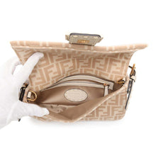 Load image into Gallery viewer, FENDI Baguette 1997 Selleria Handbag Beige 8BR792 Wool  Leather
