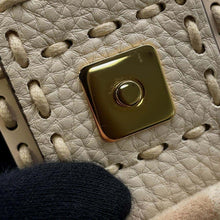 Load image into Gallery viewer, FENDI Baguette 1997 Selleria Handbag Beige 8BR792 Wool  Leather
