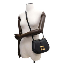 Load image into Gallery viewer, FENDI C&#39;mon Shoulder Bag Black 8BS082 Leather Size Small
