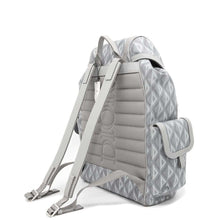 Load image into Gallery viewer, Dior Hit the Road CD Diamond Backpack Gray 1ESBA163CDP PVC Calf Leather Size Large
