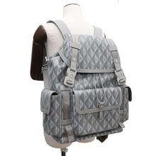 Load image into Gallery viewer, Dior Hit the Road CD Diamond Backpack Gray 1ESBA163CDP PVC Calf Leather Size Large
