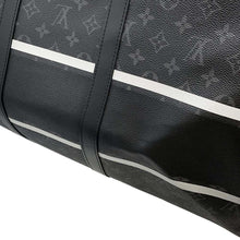 将图像加载到图库查看器中，LOUIS VUITTON Fragment Collaboration Keepall Bandouliere Noir M43413 Monogram Eclipse Size 45
