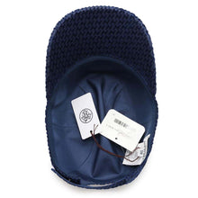 Load image into Gallery viewer, HERMES Cap &quot;Davis&quot; Velvet Size 58 Blue Fonce Cotton100%
