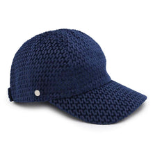 将图像加载到图库查看器中，HERMES Cap &quot;Davis&quot; Velvet Size 58 Blue Fonce Cotton100%
