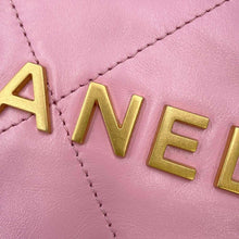 Load image into Gallery viewer, CHANEL CHANEL22 Backpack Pink AS3859 Shiny Calf Leather Size Small
