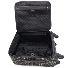 Load image into Gallery viewer, CHANEL Carry Bag Black/Ivory Tweed Leather
