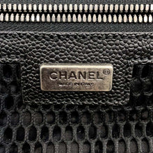 Load image into Gallery viewer, CHANEL Carry Bag Black/Ivory Tweed Leather
