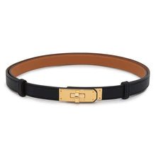 Load image into Gallery viewer, HERMES Kelly Belt Size Belt width 0.7 &quot; Black Epsom
