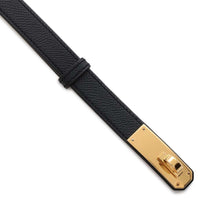 Load image into Gallery viewer, HERMES Kelly Belt Size Belt width 0.7 &quot; Black Epsom
