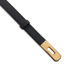 Load image into Gallery viewer, HERMES Kelly Belt Size Belt width 0.7 &quot; Black Epsom
