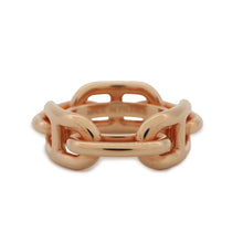 将图像加载到图库查看器中，HERMES Legato Chaine d&#39;Ancre Scarf Ring Pink Gold Metal Size 90
