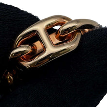 将图像加载到图库查看器中，HERMES Legato Chaine d&#39;Ancre Scarf Ring Pink Gold Metal Size 90
