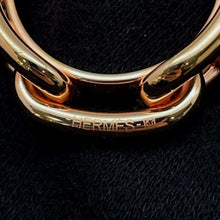 将图像加载到图库查看器中，HERMES Legato Chaine d&#39;Ancre Scarf Ring Pink Gold Metal Size 90
