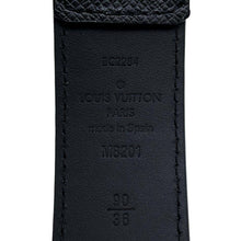 将图像加载到图库查看器中，LOUIS VUITTON Belt・Pont Neuf 35MM Size 90 Noir M8201 Taiga Leather
