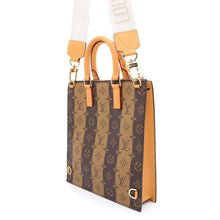 将图像加载到图库查看器中，LOUIS VUITTON Sac Plat Messenger Brown M45969 Monogram stripe
