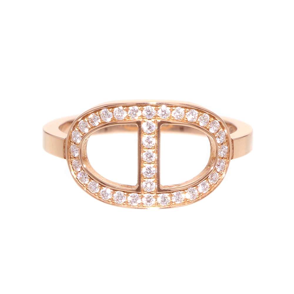 HERMES Chaine d'Ancre Contour Size 51/#11 MM 18K Pink Gold