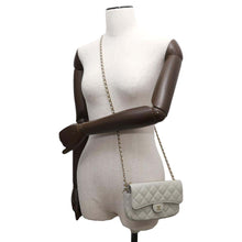 Load image into Gallery viewer, CHANEL Matelasse Flap ChainShoulder Phone Pouch Gray AP2096 Caviar Leather
