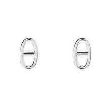 将图像加载到图库查看器中，HERMES Chaine d&#39;Ancre Earrings Size TPM SV925
